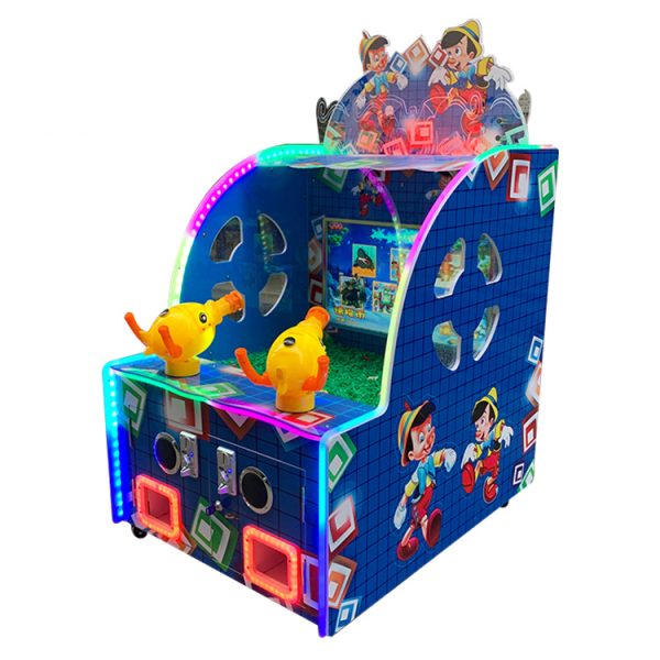 Coin-operated double children's water shooting game machine