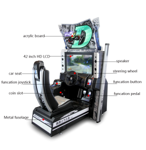 Hotselling initial D racing game Coin Operated Car Racing Arcade Simulator Video Game Machine For Sale