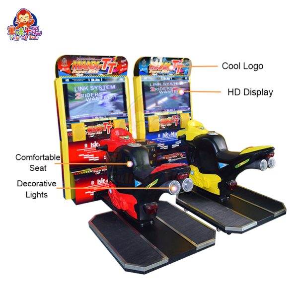 High quality Double Player Coin Operated Arcade Motorcycle Game Machine Racing Simulator Ride Motor Game for Game Center