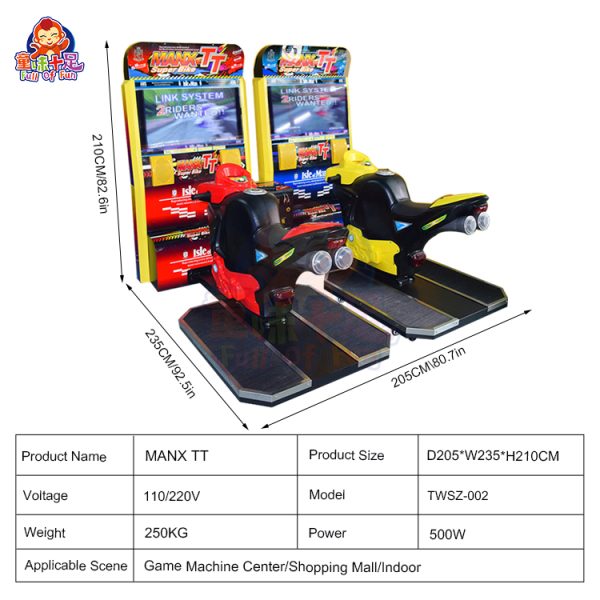 High quality Double Player Coin Operated Arcade Motorcycle Game Machine Racing Simulator Ride Motor Game for Game Center