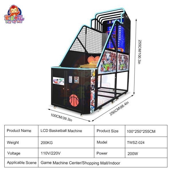 Indoor Street Basketball Arcade Game Machine Arcade Basketball Arcade Game Shooting Machine