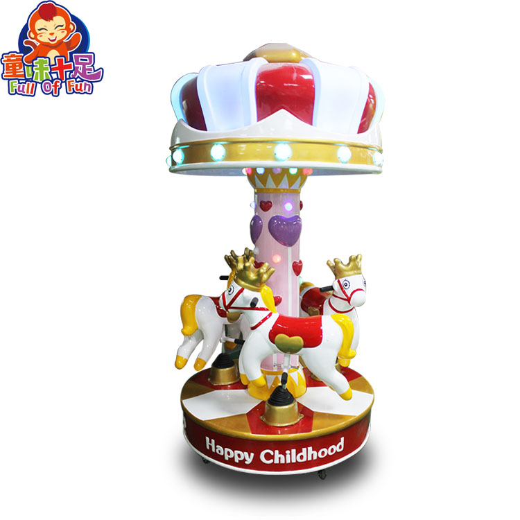 A vibrant and enchanting Children's Carousel Ride featuring colorful lights and playful designs. Ideal for amusement parks, playgrounds, and entertainment centers, this carousel provides magical experiences and joy for young children.