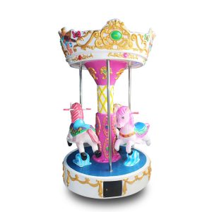 A vibrant and enchanting Children's Carousel Ride featuring colorful lights and playful designs. Ideal for amusement parks, playgrounds, and entertainment centers, this carousel provides magical experiences and joy for young children.