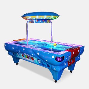 A stunning Cosmic Air Hockey Game Machine with a breathtaking galaxy-themed design, colorful lights, and fast-paced gameplay, perfect for arcades and entertainment centers. Suitable for both kids and adults.