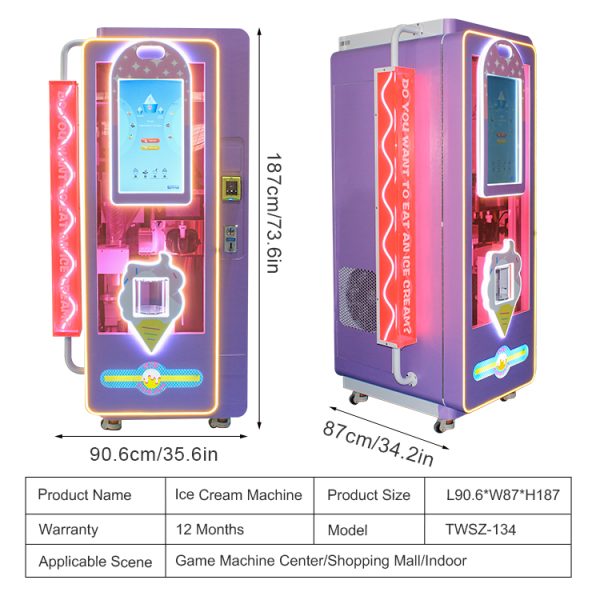 Best High Quality Fully Automatic Ice Cream Vending Machine Commercia