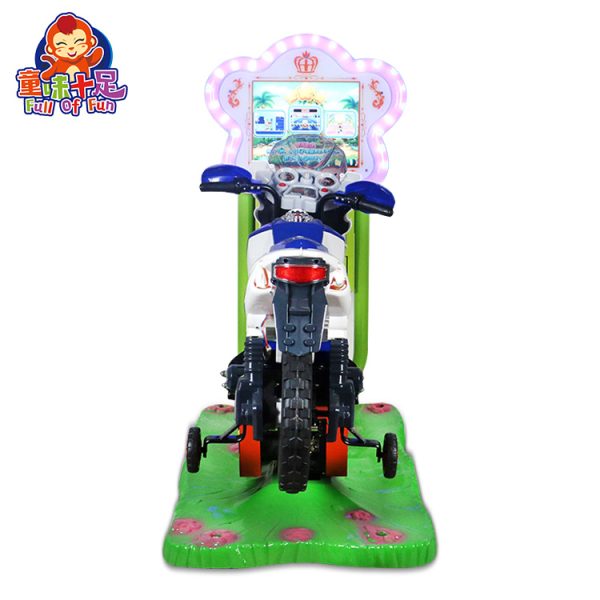 Children's 3D motorcycle kiddie ride for amusement parks and play areas