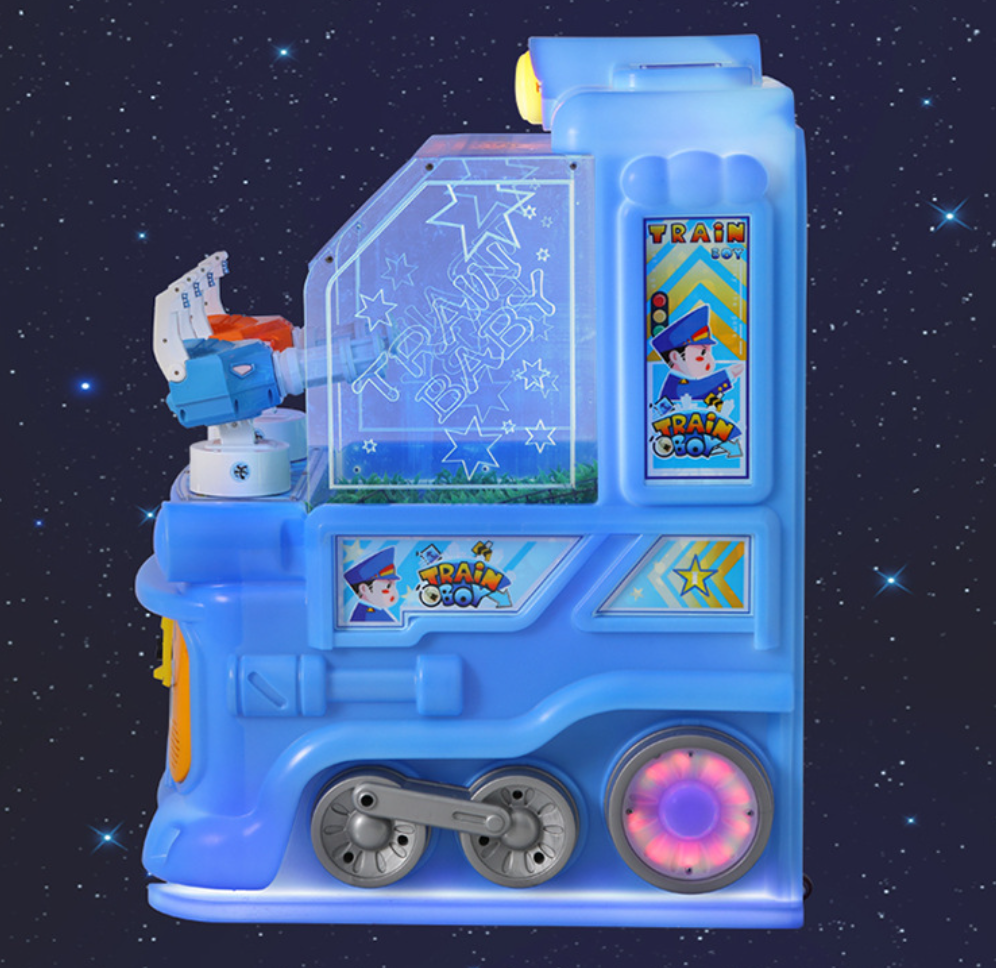 Children's water shooting game machine featuring colorful targets and interactive gameplay.