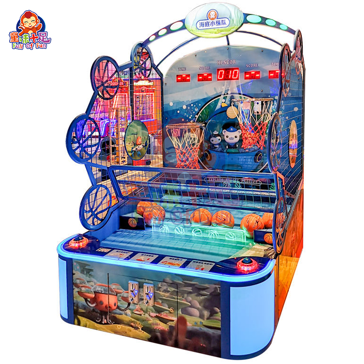 Kids' two-player arcade basketball machine with LED lights and fun gameplay.