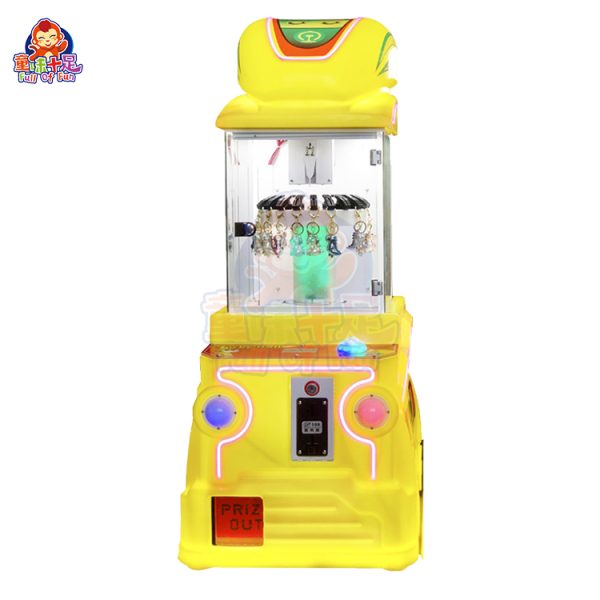 MINI clamp machine with colorful design, easy-to-use joystick, and toy prizes for arcade and entertainment use.